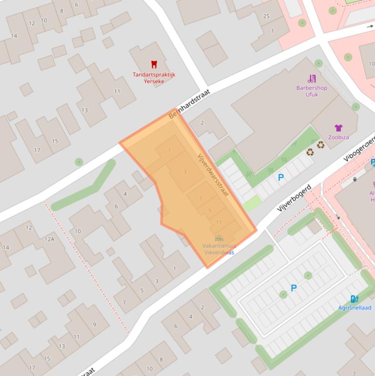 Kaart van postcodegebied 4401EV.