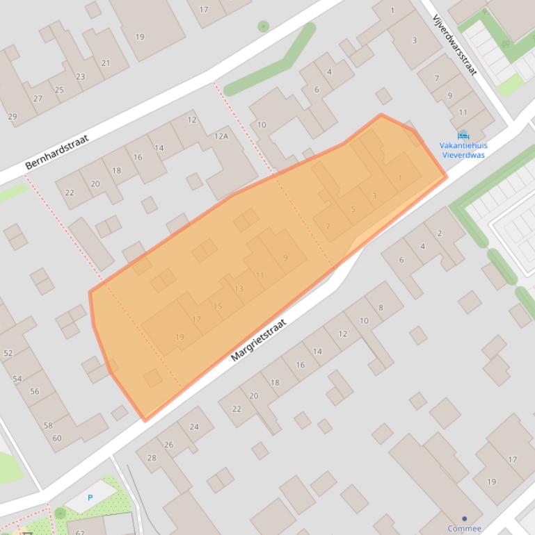 Kaart van postcodegebied 4401EX.