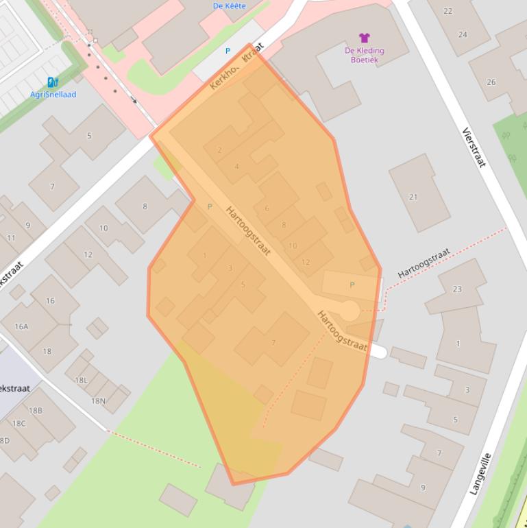 Kaart van postcodegebied 4401GA.