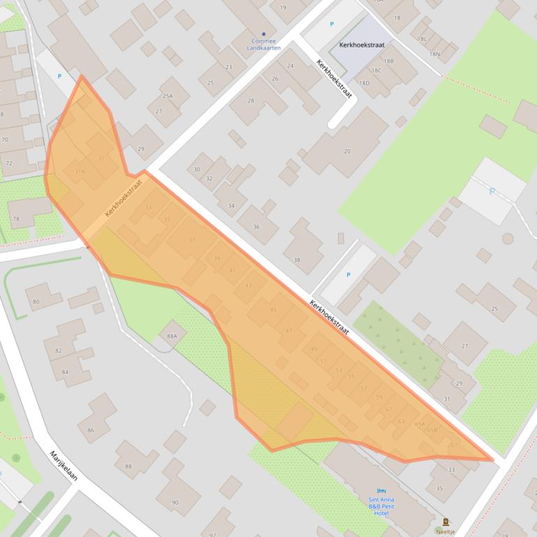 Kaart van postcodegebied 4401GC.