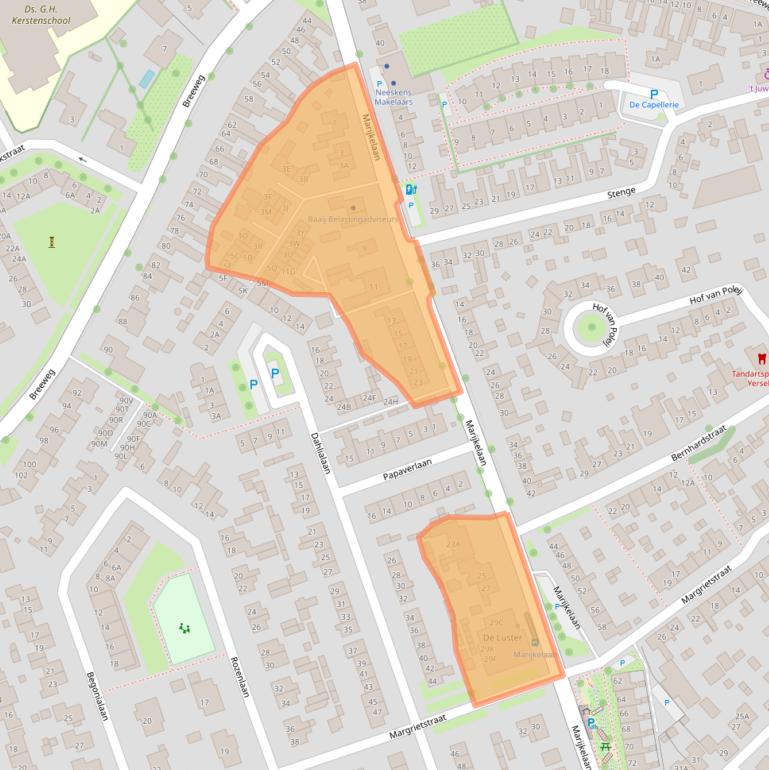 Kaart van postcodegebied 4401GE.