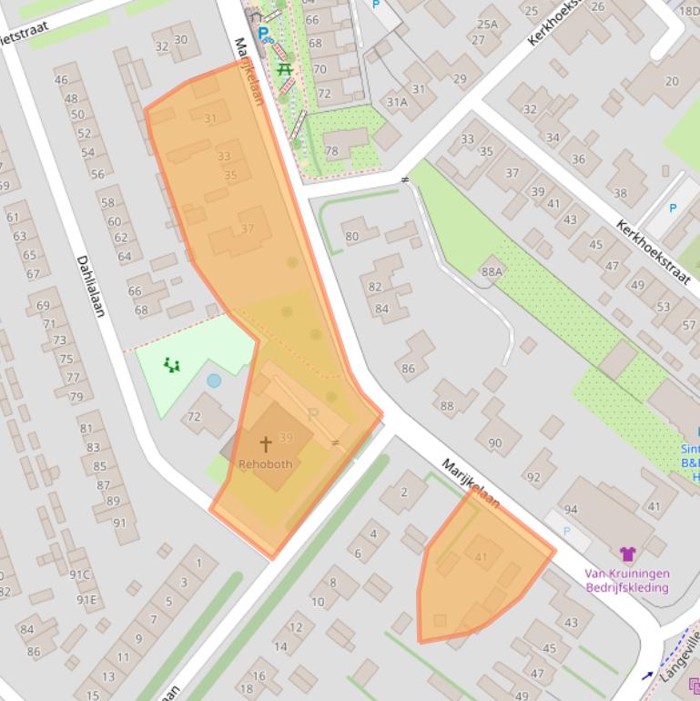 Kaart van postcodegebied 4401GJ.