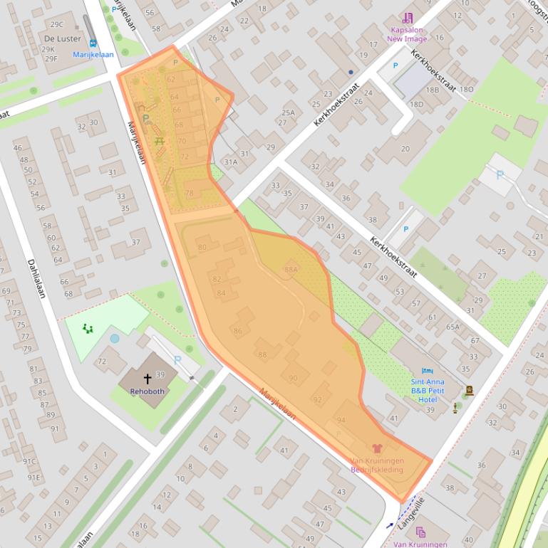 Kaart van postcodegebied 4401GK.