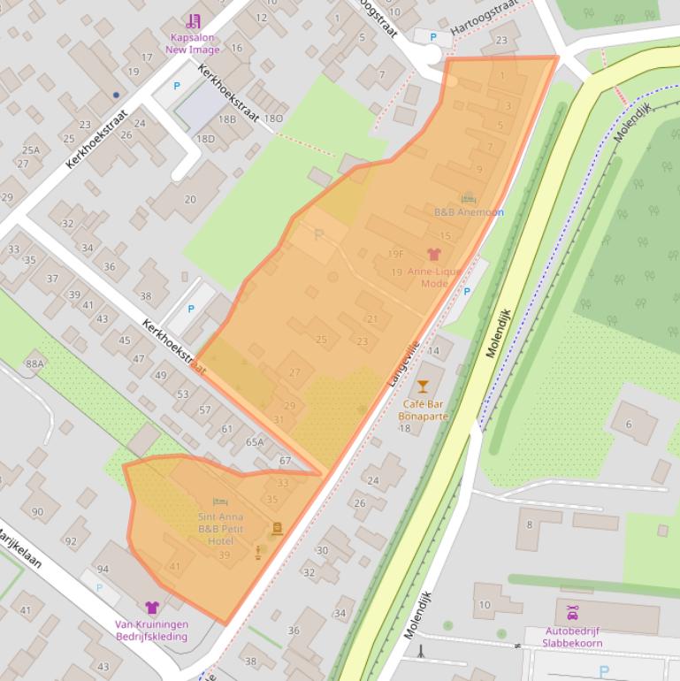 Kaart van postcodegebied 4401GL.