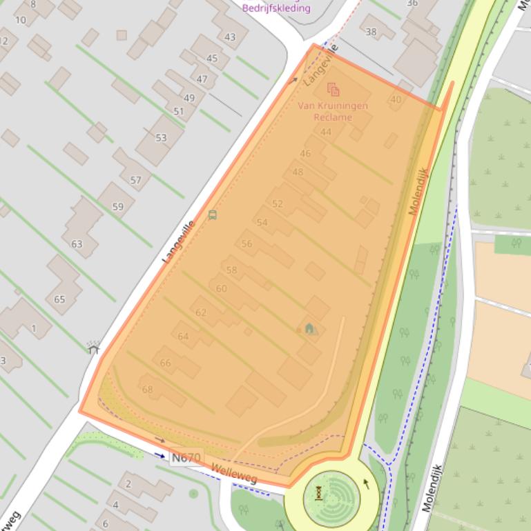 Kaart van postcodegebied 4401GP.