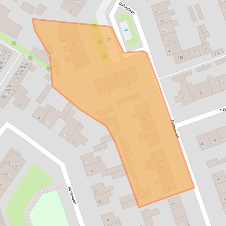 Kaart van postcodegebied 4401GW.