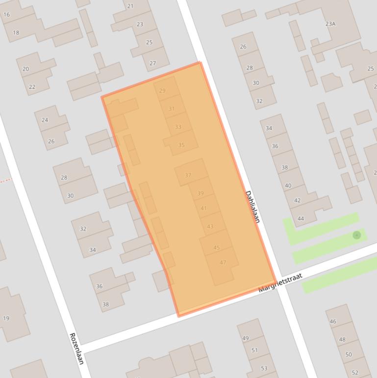 Kaart van postcodegebied 4401GX.