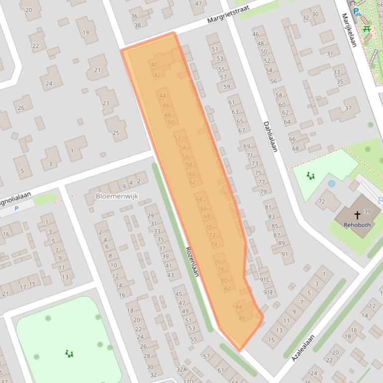 Kaart van postcodegebied 4401HH.