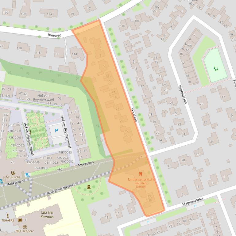 Kaart van postcodegebied 4401HP.