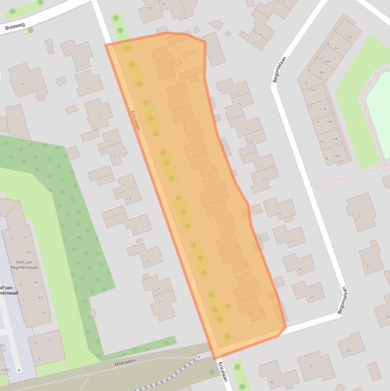 Kaart van postcodegebied 4401HT.