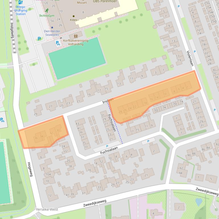 Kaart van postcodegebied 4401HW.