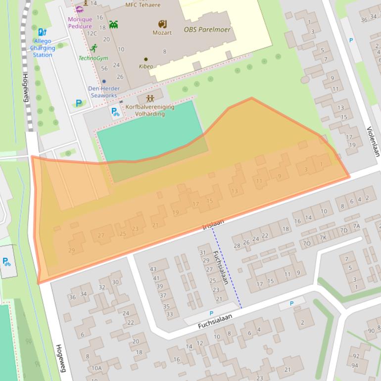 Kaart van postcodegebied 4401HX.