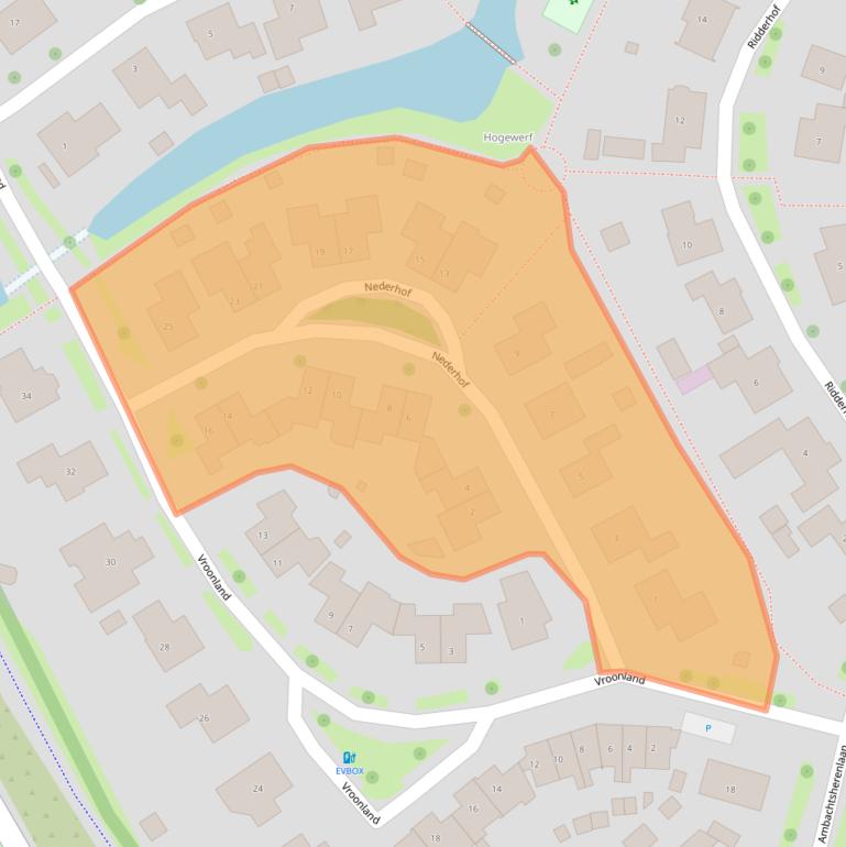 Kaart van postcodegebied 4401JX.