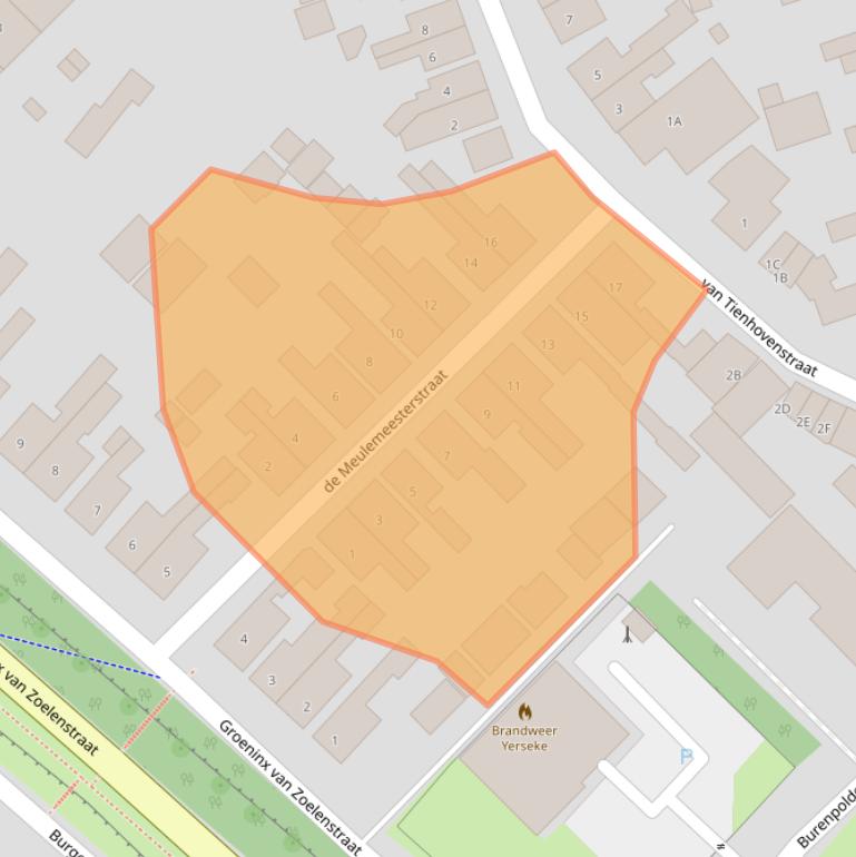 Kaart van postcodegebied 4401KD.