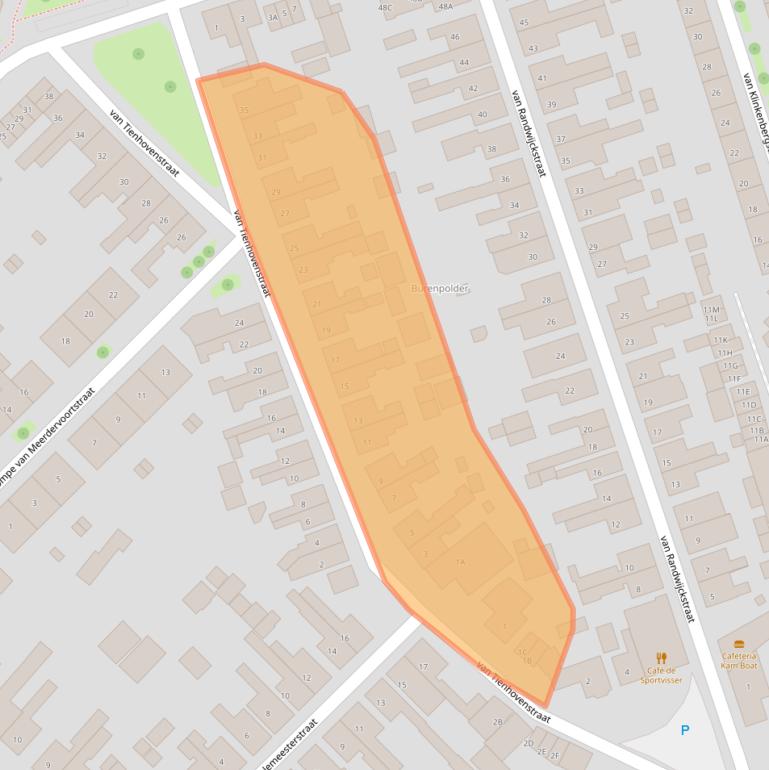 Kaart van postcodegebied 4401KJ.