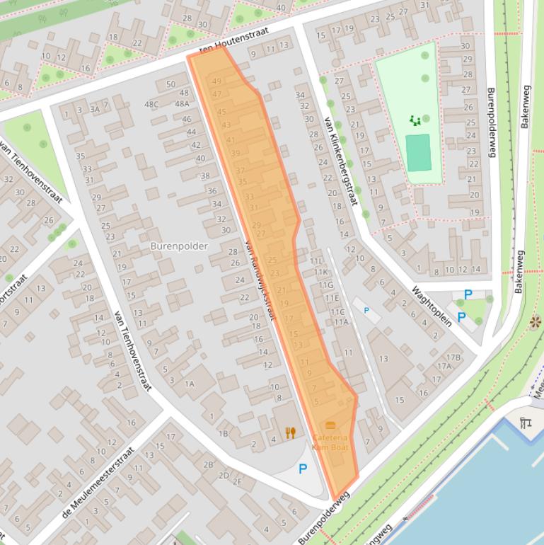 Kaart van postcodegebied 4401KL.