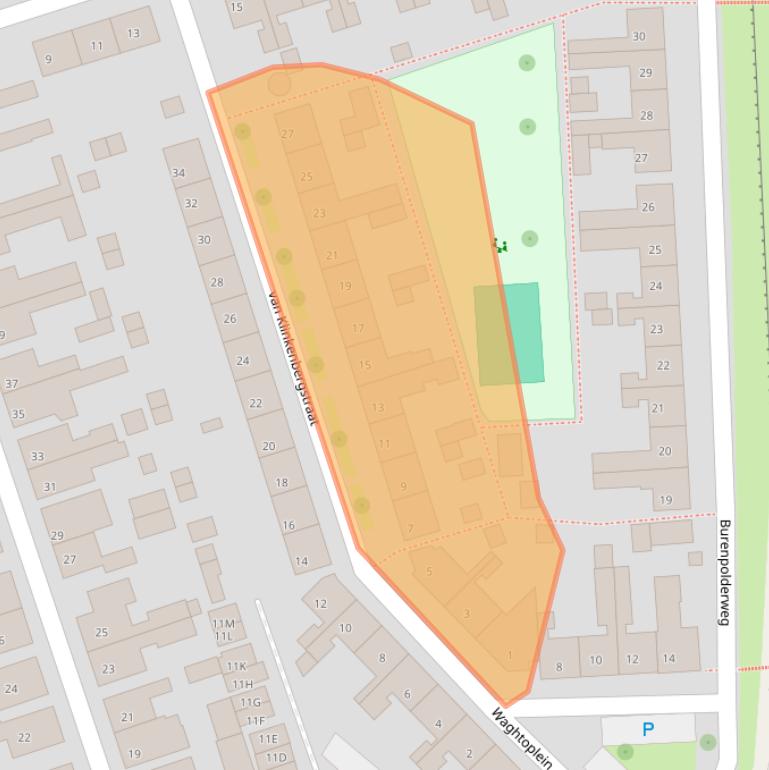 Kaart van postcodegebied 4401KP.