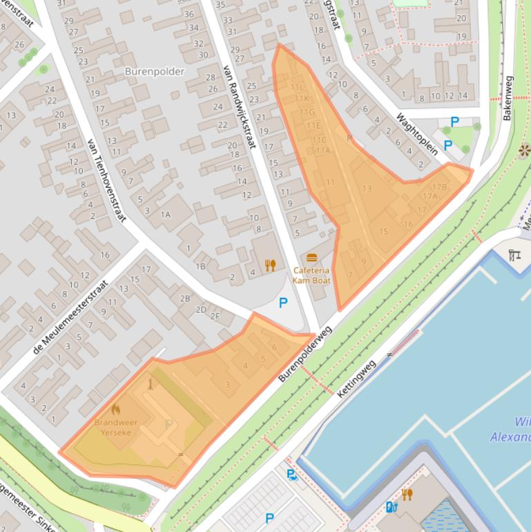 Kaart van postcodegebied 4401KW.