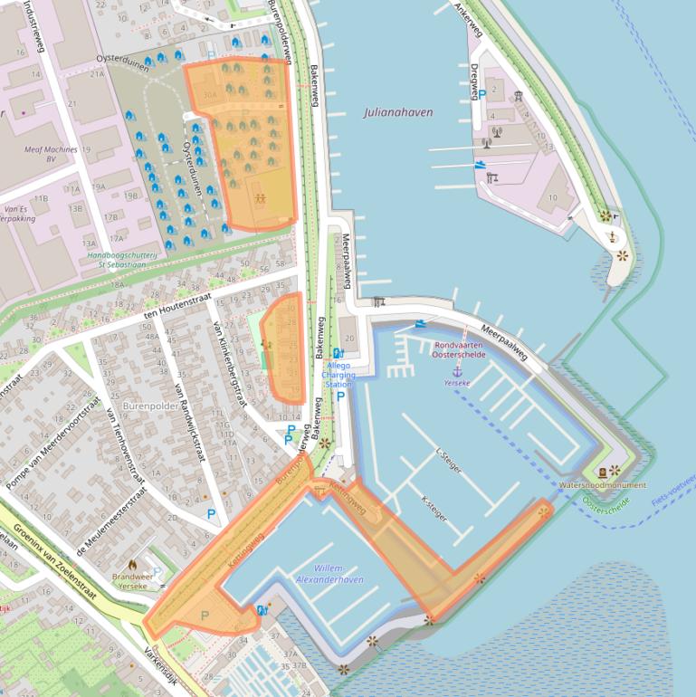 Kaart van postcodegebied 4401KX.