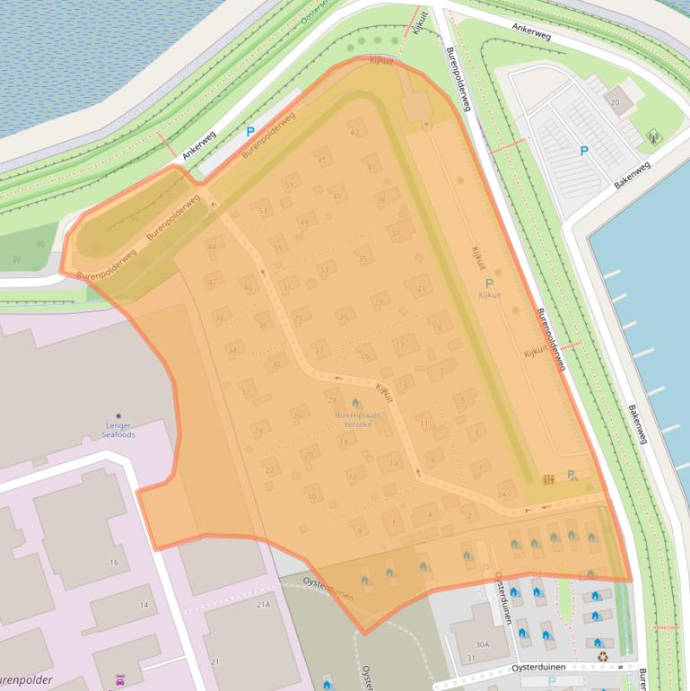 Kaart van postcodegebied 4401LC.