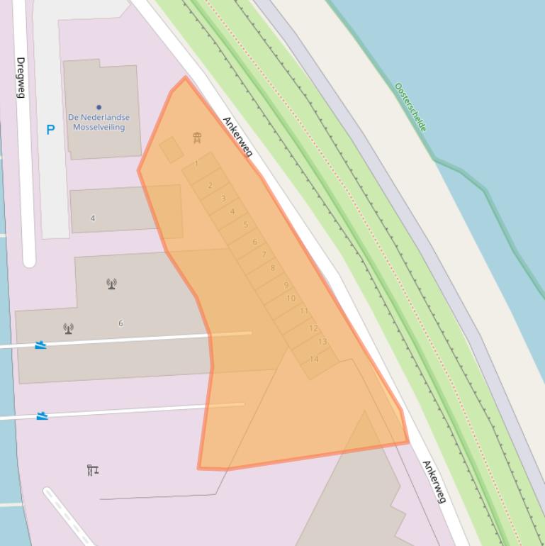 Kaart van postcodegebied 4401LE.