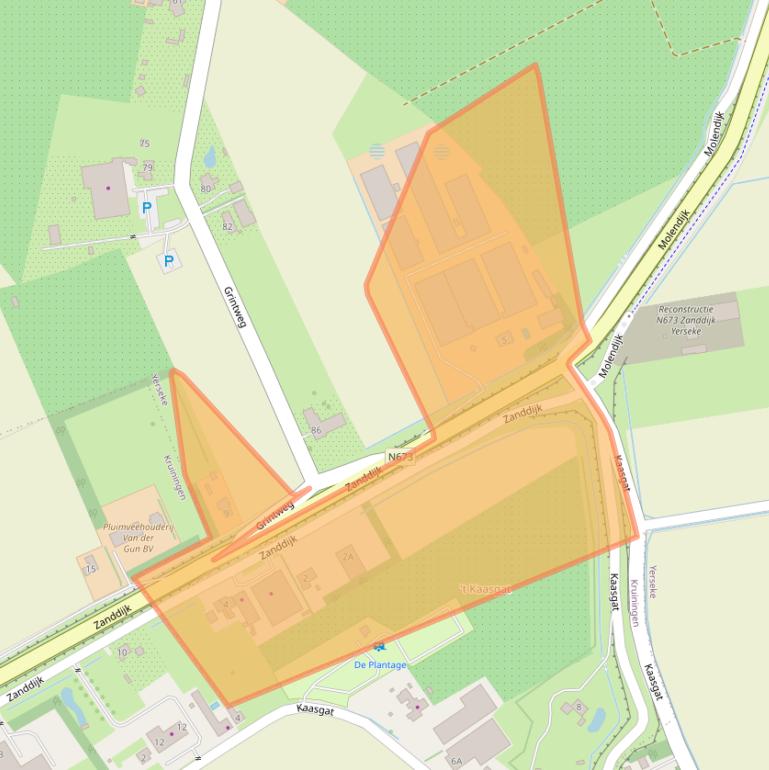 Kaart van postcodegebied 4401NJ.