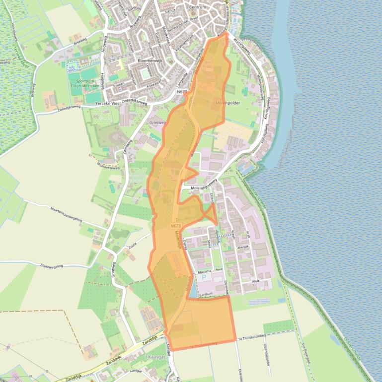 Kaart van postcodegebied 4401NL.