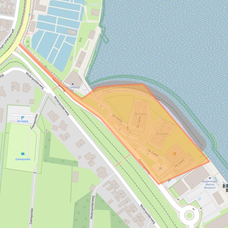 Kaart van postcodegebied 4401NN.