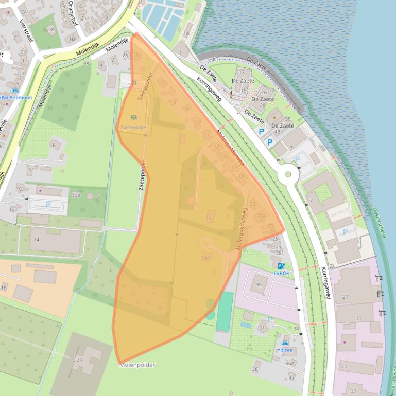 Kaart van postcodegebied 4401NP.