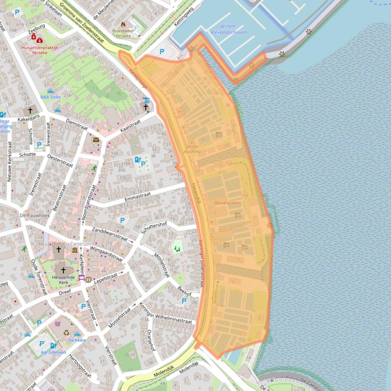 Kaart van postcodegebied 4401NS.