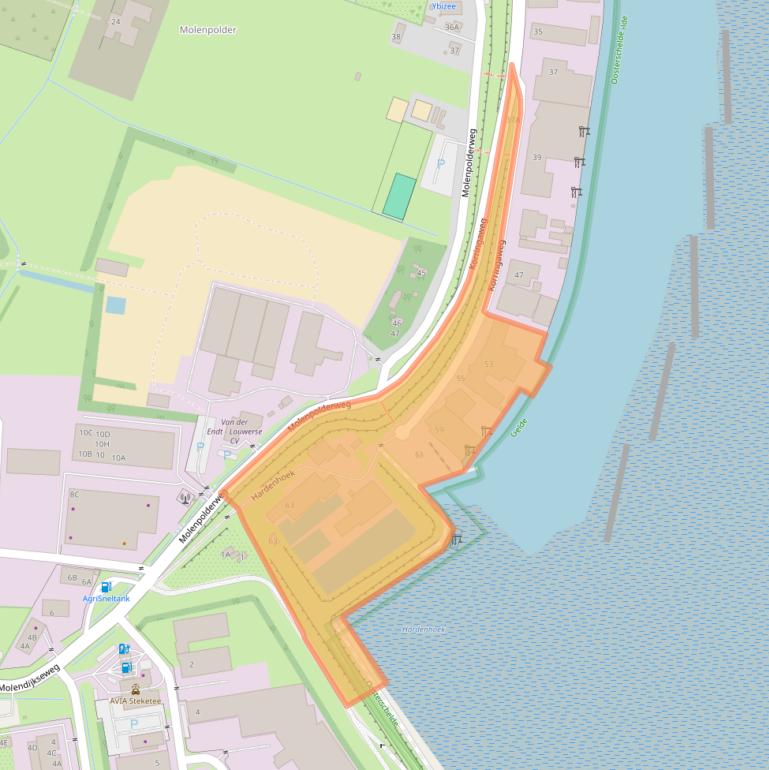 Kaart van postcodegebied 4401NV.