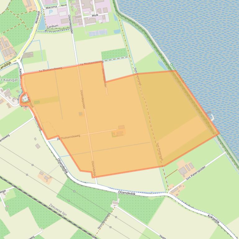 Kaart van postcodegebied 4401NX.