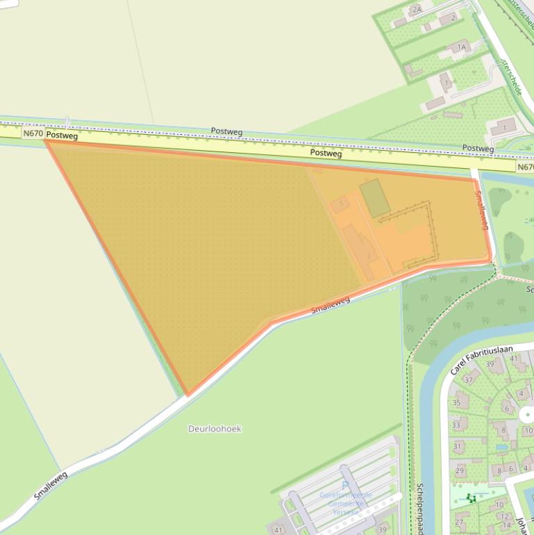 Kaart van postcodegebied 4401PD.