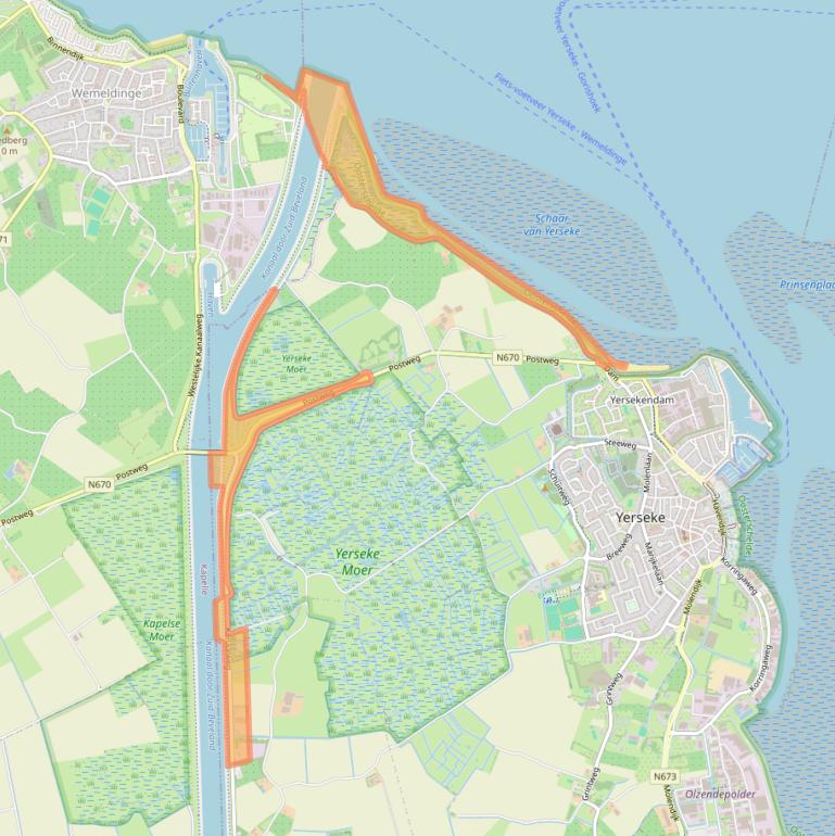 Kaart van postcodegebied 4401PE.