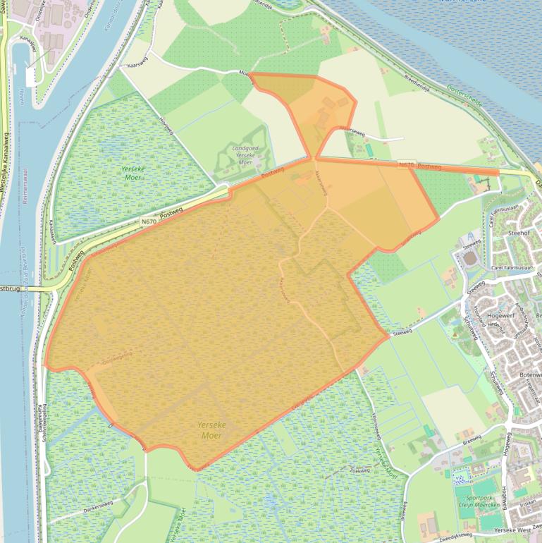 Kaart van postcodegebied 4401PH.