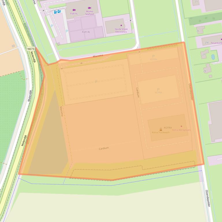 Kaart van postcodegebied 4401PP.