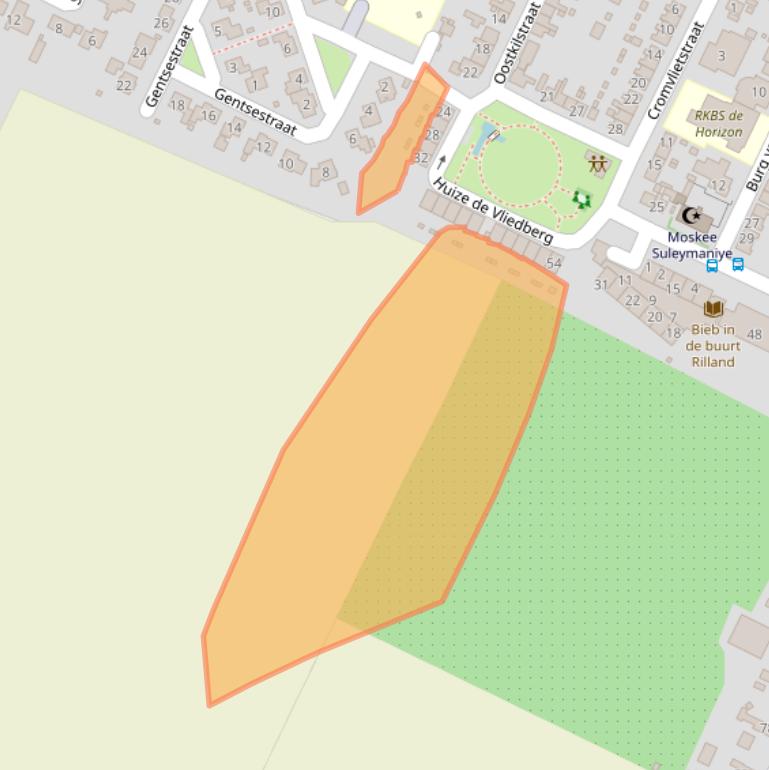 Kaart van postcodegebied 4411AD.