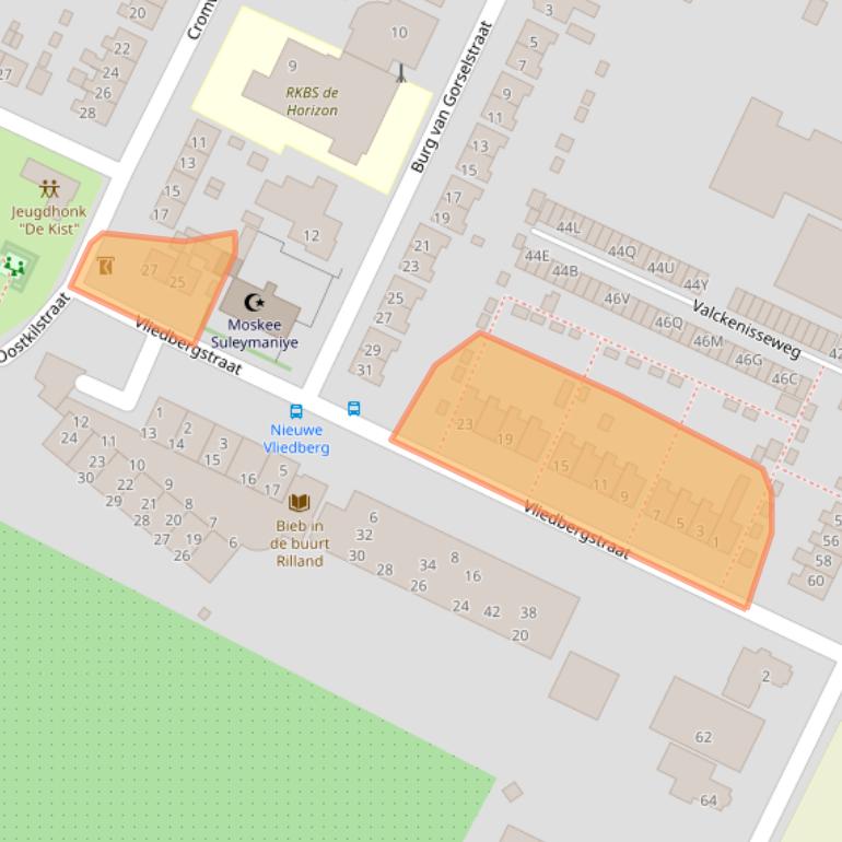 Kaart van postcodegebied 4411AH.