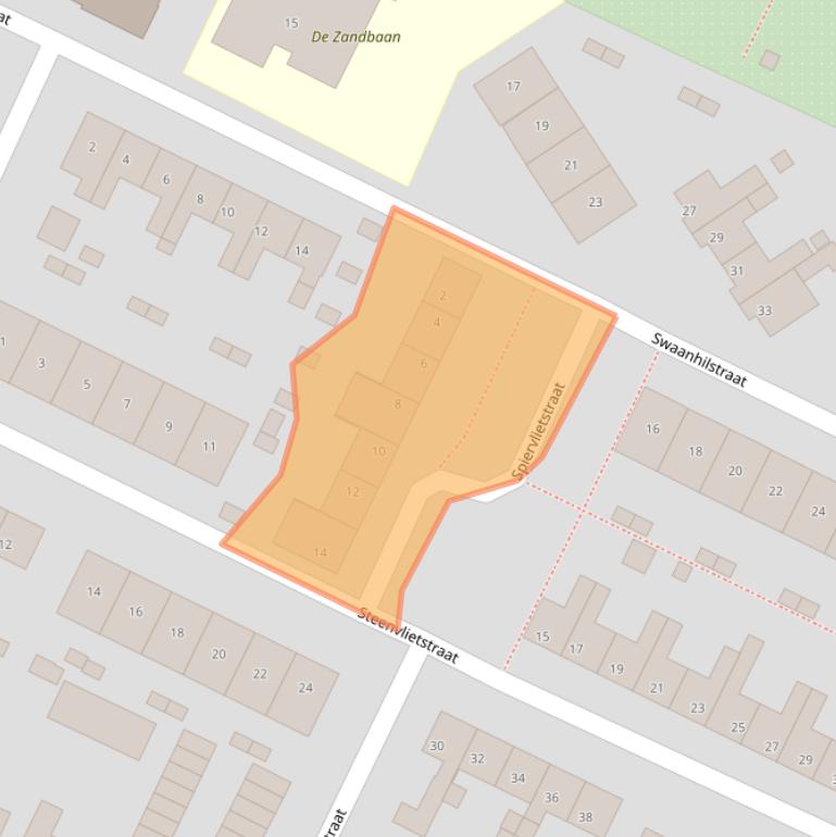 Kaart van postcodegebied 4411BJ.