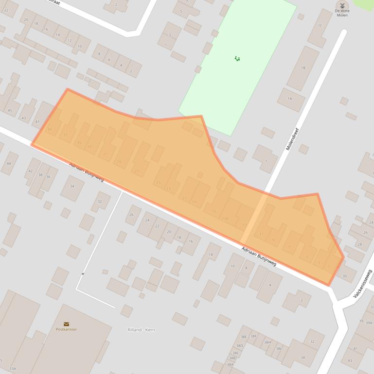 Kaart van postcodegebied 4411BT.