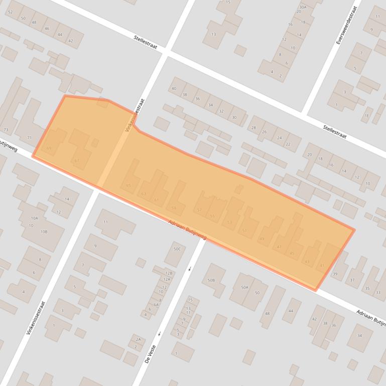 Kaart van postcodegebied 4411BV.
