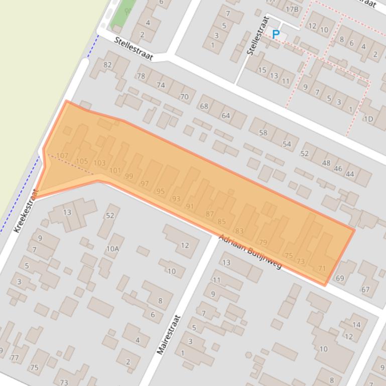 Kaart van postcodegebied 4411BW.