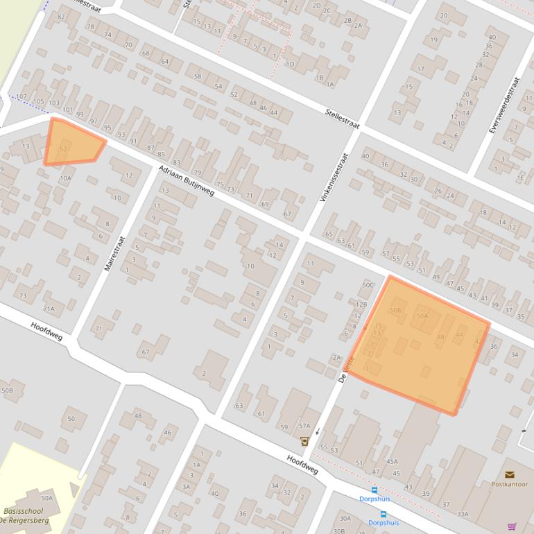 Kaart van postcodegebied 4411BZ.