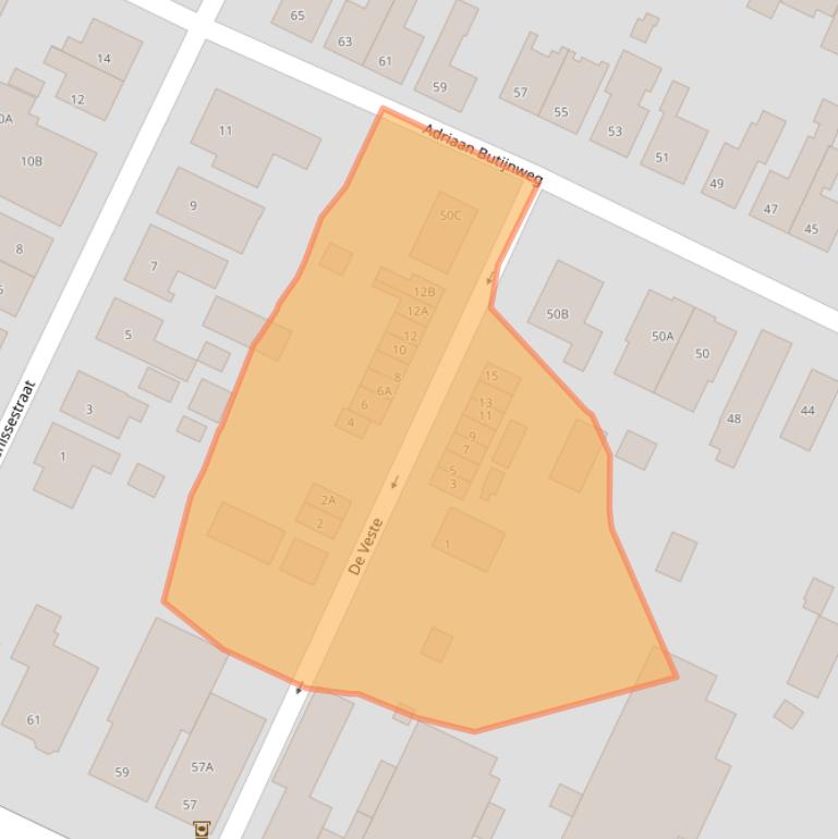 Kaart van postcodegebied 4411CE.