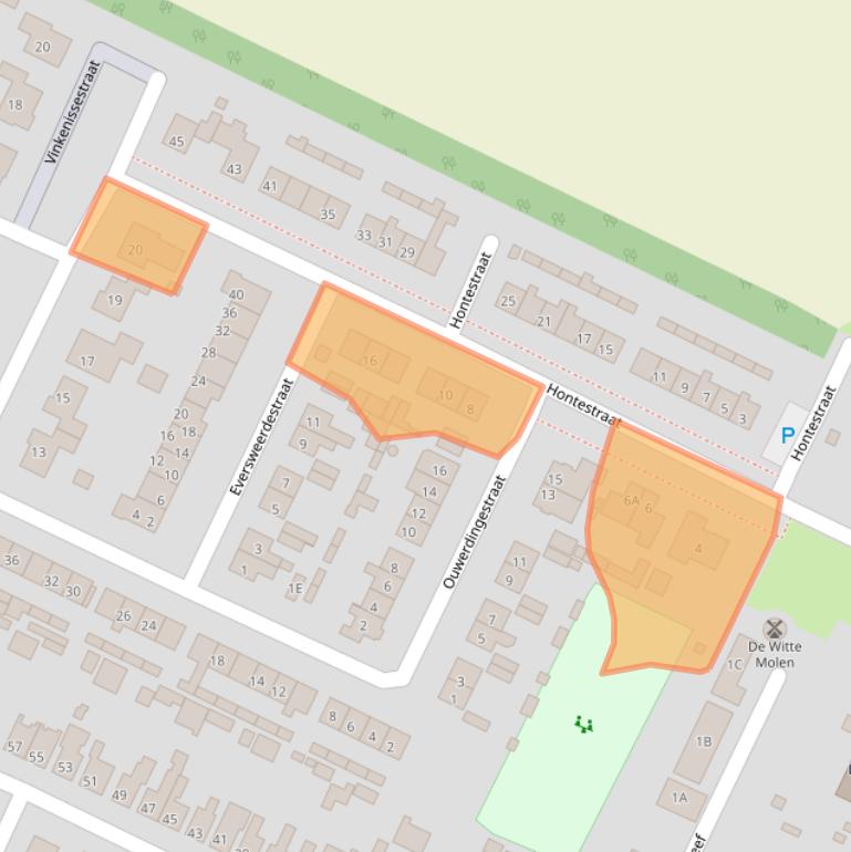 Kaart van postcodegebied 4411CL.