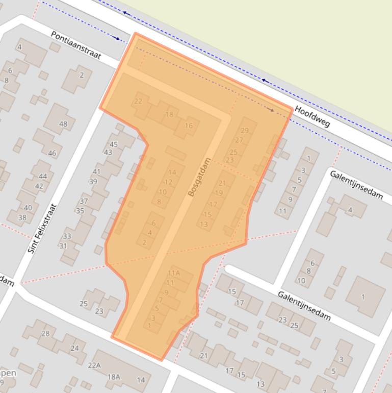 Kaart van postcodegebied 4411DD.