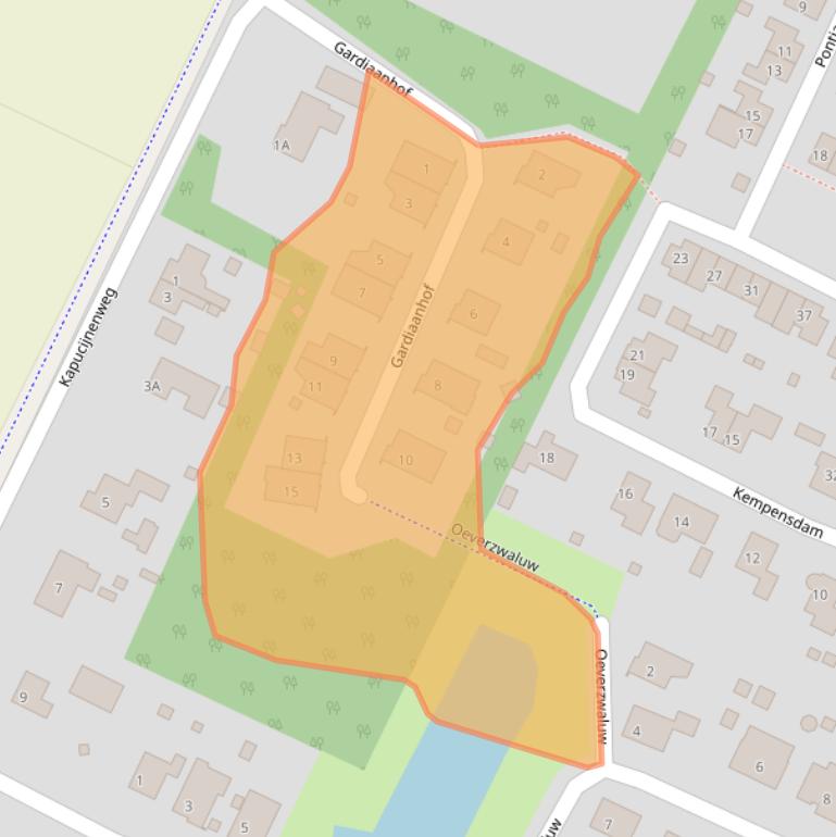 Kaart van postcodegebied 4411DM.