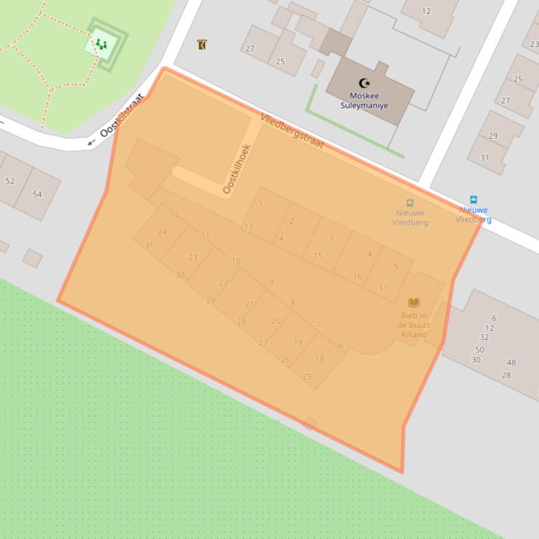 Kaart van postcodegebied 4411DZ.