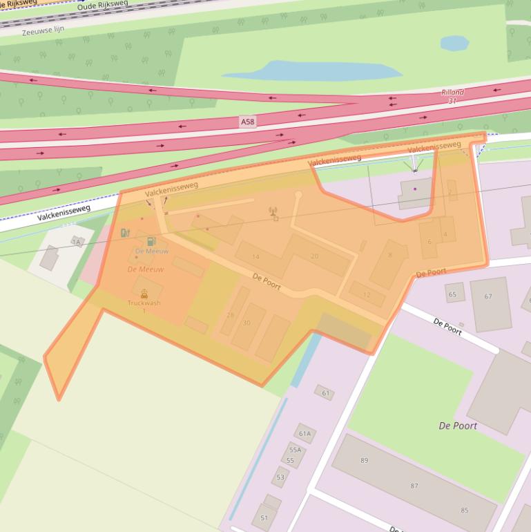 Kaart van postcodegebied 4411PA.