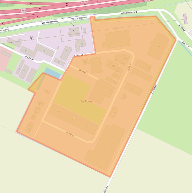 Kaart van postcodegebied 4411PB.